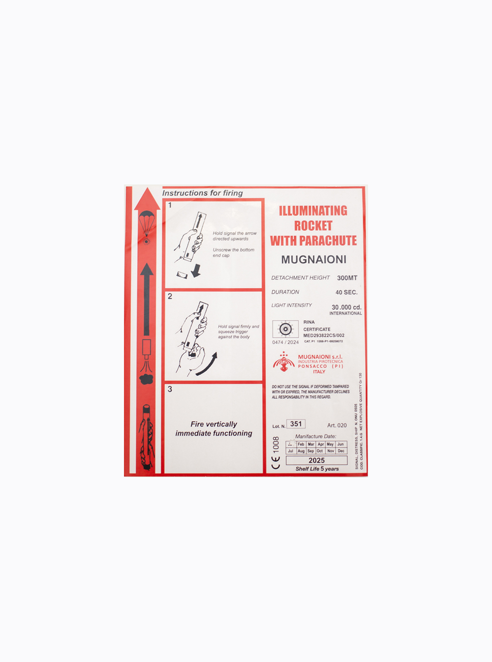 ILLUMINATING ROCKET WITH PARACHUTE - immagine 3